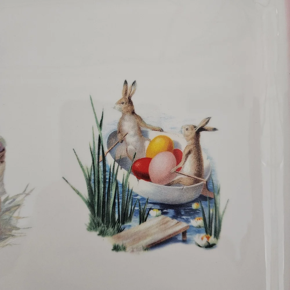 Williams Sonoma Ceramic Easter Bunny Graphic Serving Tray